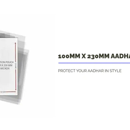 100mm x 230mm Aadhar Card Slip by@Outfy
