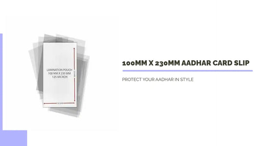 100mm x 230mm Aadhar Card Slip by@Outfy