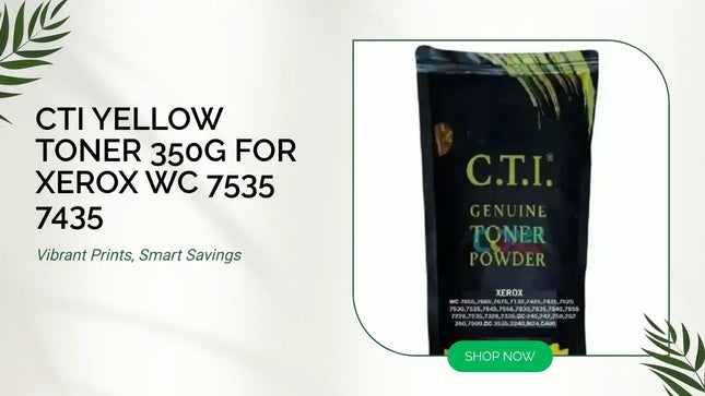 Cti Yellow Toner 350g for Xerox Wc 7535 7435 by@Outfy