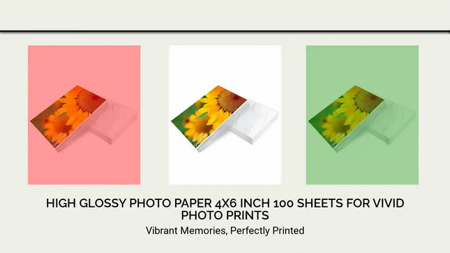 High Glossy Photo Paper 4x6 Inch 100 Sheets for Vivid Photo Prints by@Outfy