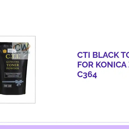 Cti Black Toner 500gm for konica Zc224 C284 C364 by@Outfy