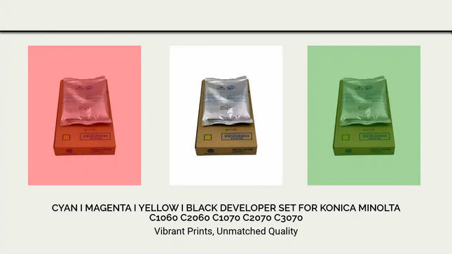 Cyan I Magenta I Yellow I Black Developer Set for Konica Minolta C1060 C2060 C1070 C2070 C3070 by@Outfy