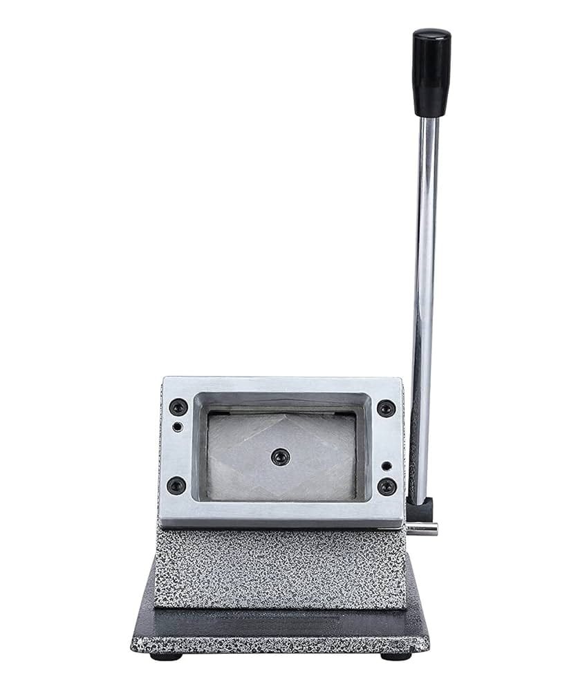 Heavy Duty PVC ID Card Die Full Body Round Metal Grip Corner Paper Cutter