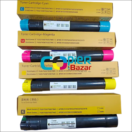 Xerox CMYK Toner Cartridge Set Compatible use for 7535 7545 7845 7855 ( Compatible )
